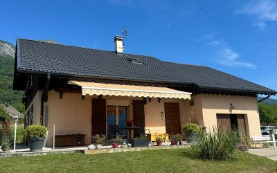 Démoussage toiture en tuiles terre cuite noires