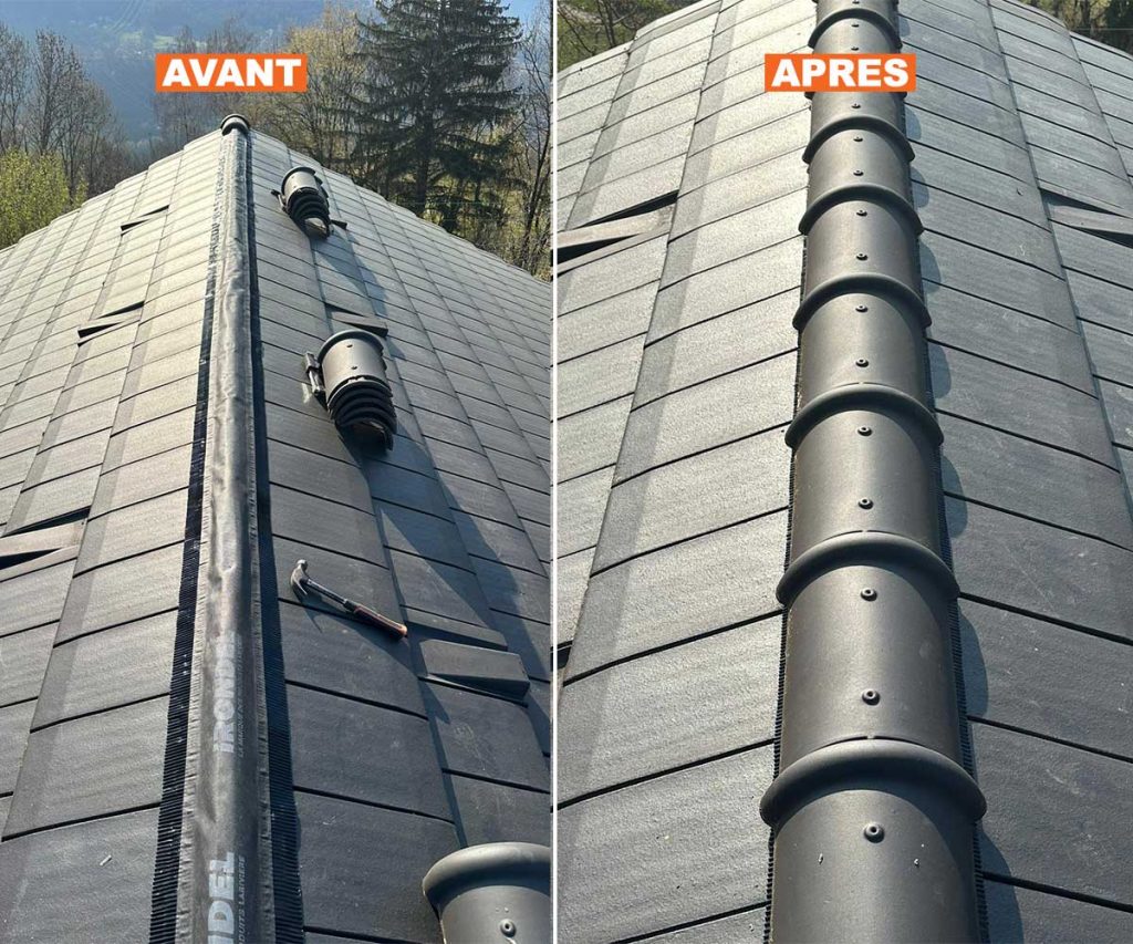 Couvreur à Albertville pour pose de closoir ventilé sur toiture